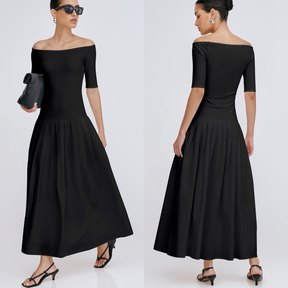 Marcella NYC Dresses & Skirts - Marcella | Mila European Ponte & Cotton Maxi Dress